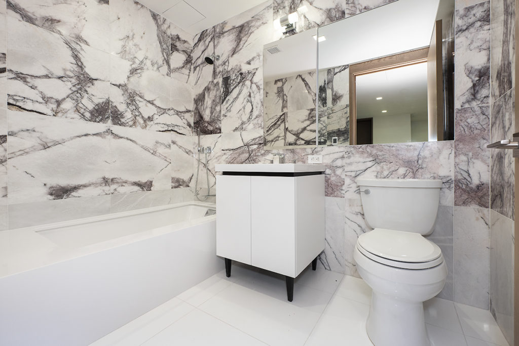 High end marble bathroom