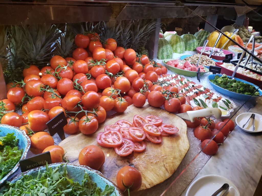 large variety at Fogo de chao salad bar