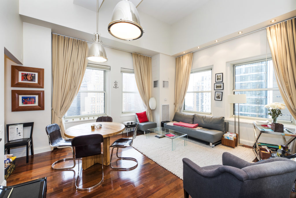 investor client's apartment in downtown manhattan